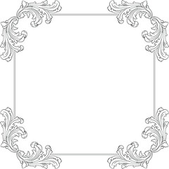 Classical baroque vector of vintage element for design. Decorative design element filigree calligraphy vector. You can use for wedding decoration of greeting card and laser cutting.