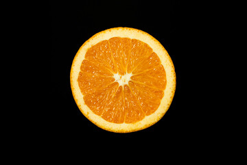 orange isolated on black