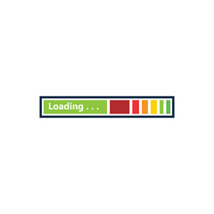 Loading indicator icon vector flat design Progress upload interface
