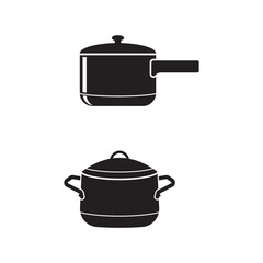 Set of Saucepan Icon Logo Vector template