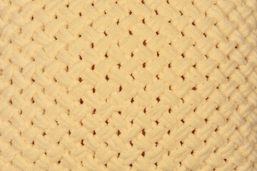 knitted plaid with handmade pattern