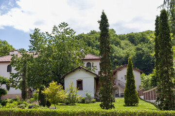 Fototapeta na wymiar Divotino Monastery of Holy Trinity at Lyulin Mountain, Bulgaria