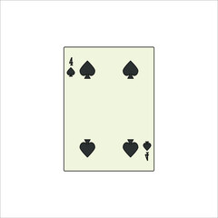 playing card. illustration for web and mobile design.