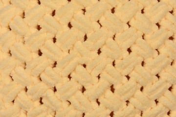 knitted plaid with handmade pattern