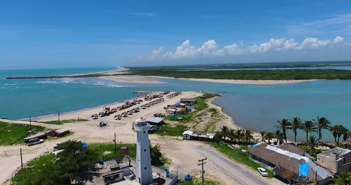 Aereal view of a turist coast in Tamaulipas, M&eacute;xico