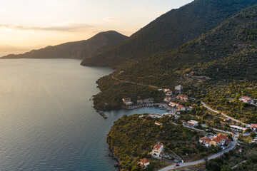 Vathea village, Methana island  area, aerial view around