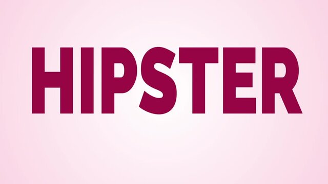 Hipster, word cloud concept on white background.