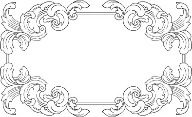 Classical baroque vector of vintage element for design. Decorative design element filigree calligraphy vector. You can use for wedding decoration of greeting card and laser cutting.
