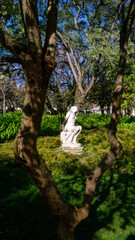 Fototapeta na wymiar Statue Woman with tree 