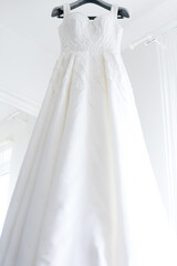 hanging wedding dress