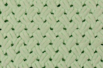 knitted plaid with handmade pattern