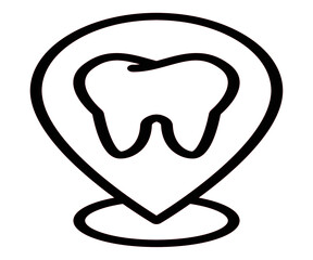 Tooth at checkpoint icon vector for web and app