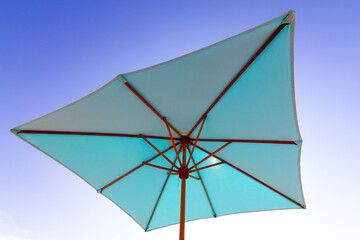 Beach Umbrella against blue Sky