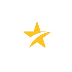 Obraz premium simple and modern star logo symbol