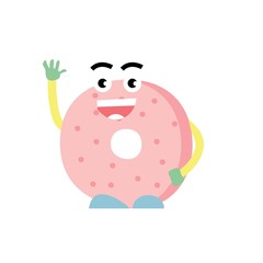 The funny and ridiculous donut mascot