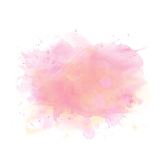 Watercolor style pink frame  background on white