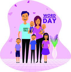World population day with loving family 