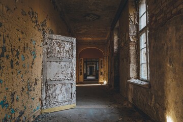 Abandoned buldings in abandoned former soviet military base, Germany
