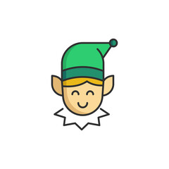 Elf vector icon symbol isolated on white background