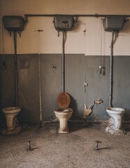 Abandoned buldings in abandoned former soviet military base, Germany