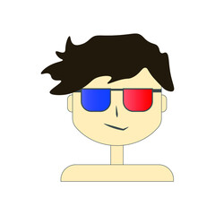 
Vector illustration.
Guy in sunglasses