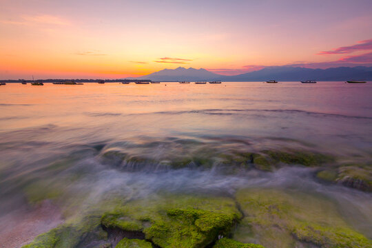 sunset at the beach