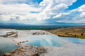 Pamukkale Hot Springs in Denizli Province of Turkey