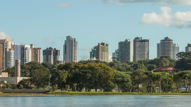 Time lapse of Barigui park, Curitiba, Parana, Brazil