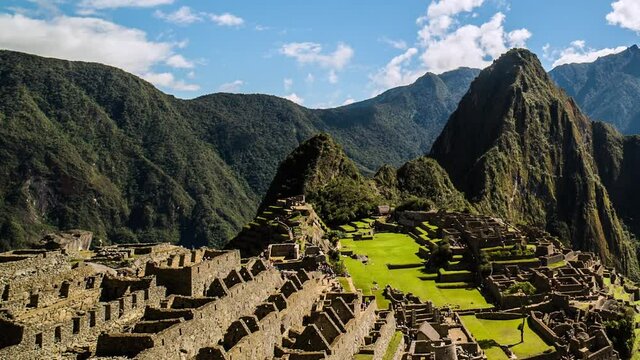 Time lapse of Machu Picchu landscape, Peru
