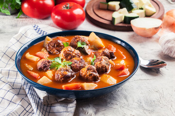Albondigas - tomato soup with meatballs