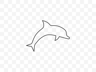 Animal, dolphin icon. Vector illustration, flat design.