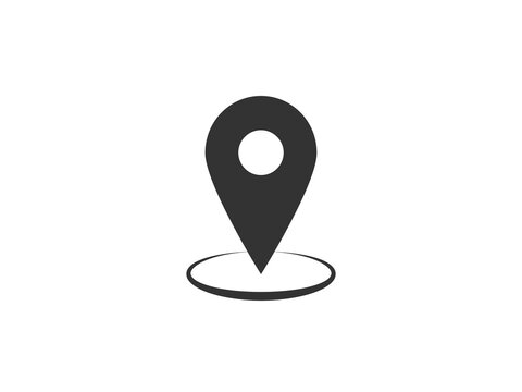 recommend clip art: Location, map marker icon. Vector illustration, flat design.
