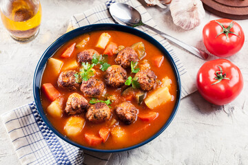 Albondigas - tomato soup with meatballs