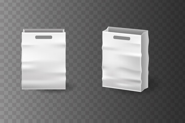 Square and horisontal black Shopping bag blank Mockup. Different size and colors bags