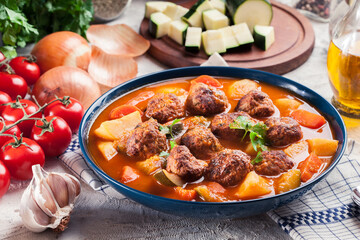 Albondigas - tomato soup with meatballs
