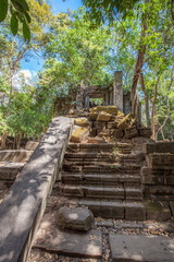 Beng Mealea Temple is a temple in the Angkor Wat style located east of the main group of temples at Angkor, Siem Reap, Cambodia.