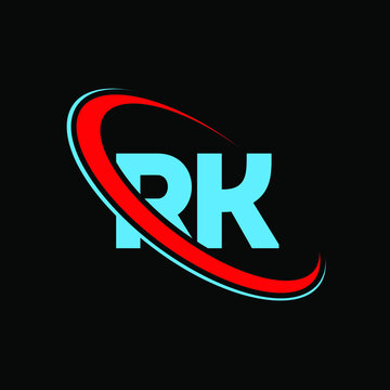 Initial letter rk king logo design template Vector Image