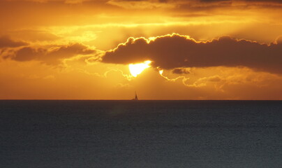 over the ocean on the westcaost of Domenica