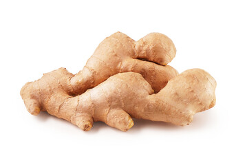 Ginger root isolated on white background