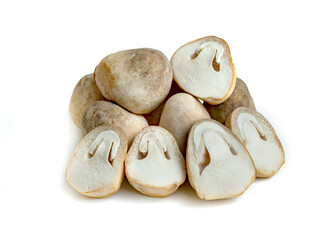 Straw mushroom isolated on white background