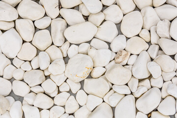 Background of a big white marble pebbles