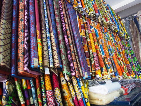 Beautiful African cloth, Dakar, Senegal