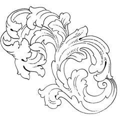 Classical baroque vector of vintage element for design. Decorative design element filigree calligraphy vector. You can use for wedding decoration of greeting card and laser cutting.