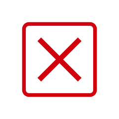 Obraz premium Cross mark icon vector