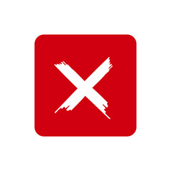 Obraz premium Cross mark icon vector