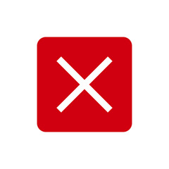 Fototapeta premium Cross mark icon vector