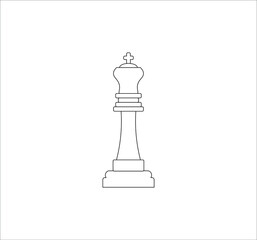 chess king figure. illustration for web and mobile design.