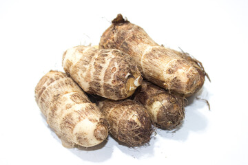 A picture of taro roots