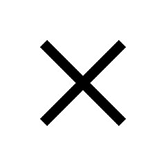 Obraz premium Cross mark icon vector