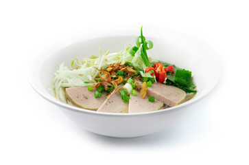 Rice Noodles with Vietnamese Pork Saucesage in Clear Soup
